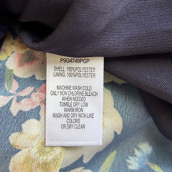 PARKER FLORAL HIGH Halter NECK SLEEVELESS ASYMMETRICAL DRESS COSMIC DAISY Sz M - Picture 11 of 15